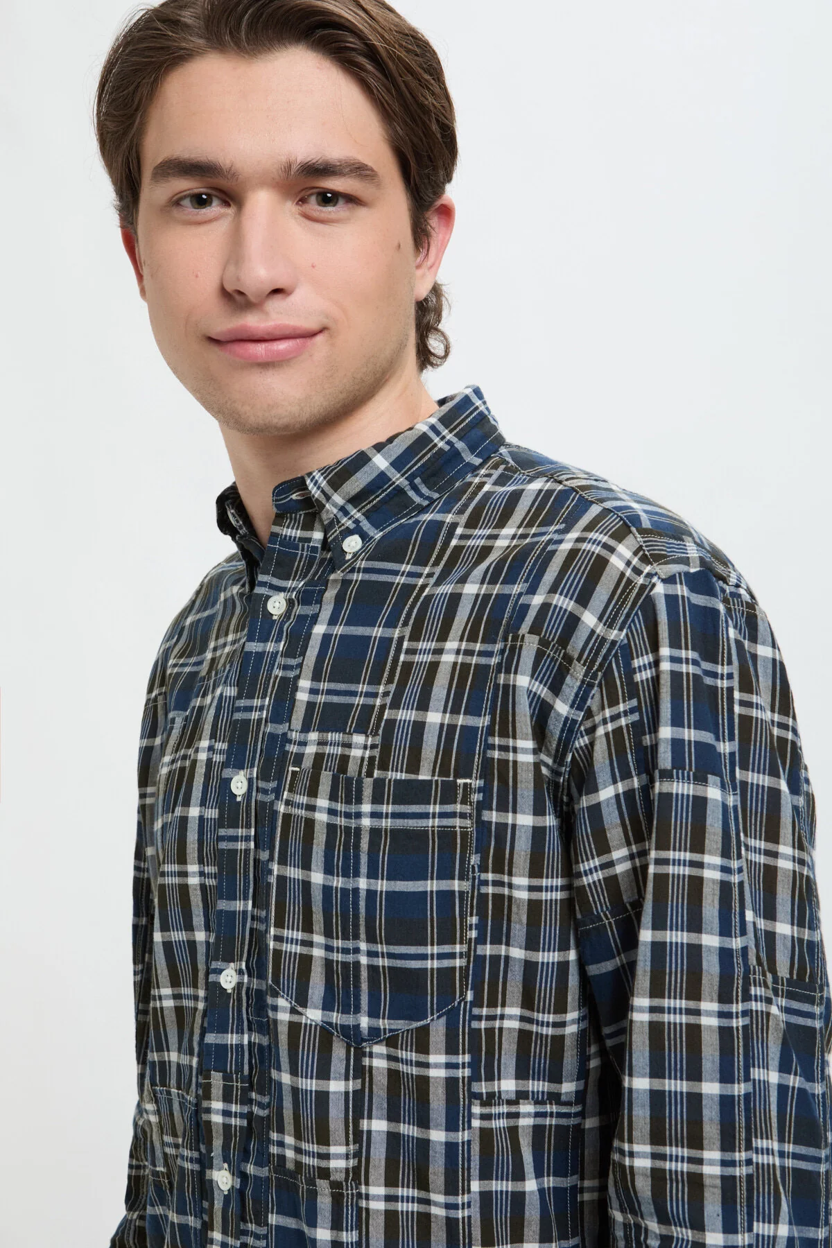 CHECKED BD SHIRT WITH CHEST POCKET - Image 4